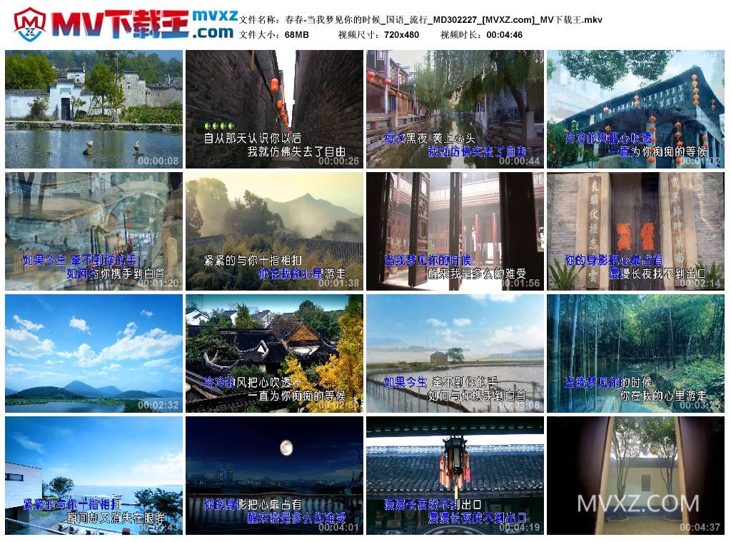 春春-当我梦见你的时候_国语_流行_MD302227